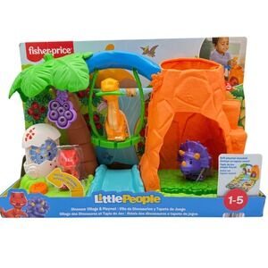 Fisher-Price Little People Playset Kids OS Multicolor New Dinosaur Village Mat